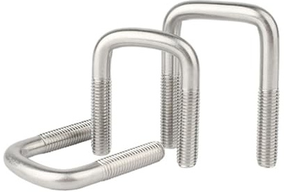 Pernos en U, sujetadores de pernos en U, tornillo en forma de U de acero inoxidable 304/ángulo recto/abrazadera cuadrada, perno de fijación de abrazadera de tubería M6M8M10M12(1pcs M10X85X100)