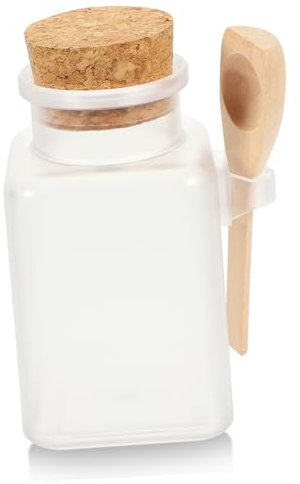 HOLIDYOYO 6 Stück Salzbehälter Mit Löffel Versiegelt Flasche Mit Korken Nachfüllbar Trockenes Badesalzbehälter Unterverpackungsflasche Verpackungsflasche Leere Flasche Für Badesalz