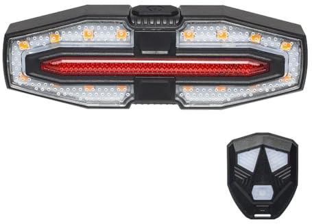 Gokelomg Luce posteriore per bicicletta, indicatore di direzione notturna, luce posteriore per mountain bike, luce di avvertimento, attrezzatura da equitazione, facile installazione