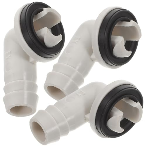 Bestyash 3 StüCk Ablaufschlauch Adapterset FüR Klimaanlage 15Mm Bogen Anschluss Abs Material Wetterfest FüR Zuhause BüRo Hotel Ersatzteil