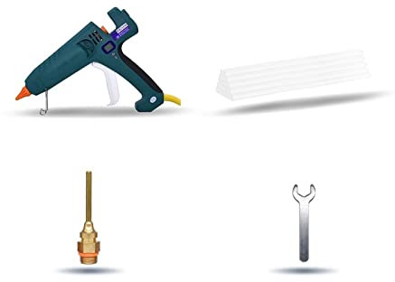 Pistola For Colla A Caldo Termostato Di Produzione Industriale Ad Alta Potenza Da 500 W. Display Digitale Regolabile Con Temperatura. Utilizzare Stick Di Colla Da 11 Mm Riscaldamento Rapido(Extra long
