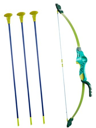 CLISPEED Set de Tir à Arc Garçon Fille avec Flèches Ventouses Arc Réglable Plastique Extérieur et Intérieur pour Garçons et Filles Jeu de Plein Air Sécurisé