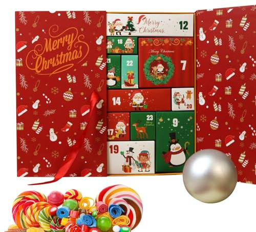 Calendrier de l'Avent de Noël, carton de l'Avent, décoration pour la maison – Calendrier de Noël à remplir, boîtes numérotées, pour bonbons, pain, chocolat, jouets, collations, cheminée, fête de