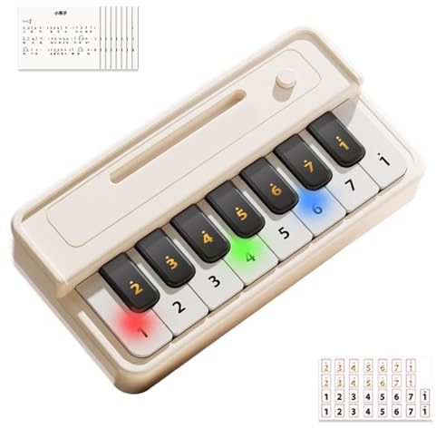 Piano Infantil ABS - 6.22 Pulgadas Educativo Aprendizaje Temprano Portátil Sensorial, Piano De Viaje Para Niñas Con Libro De Canciones, Teclado Eléctrico & Juego Educativo En Casa,