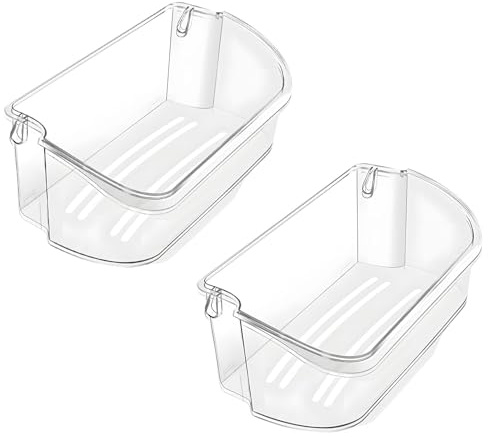 SHOOYIO 2PCS Practical Fridge Storage Drawers Refrigerator Bin Replacement Perfect for Large Items Accommodating PP Construction Fridge Organizers