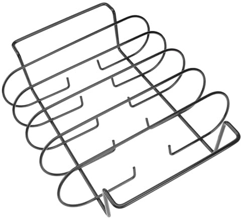 GATHINESS Non-stick Iron Rib Rack for Grilling and Barbecue Activity, Lightweight Bbq Grill Basket Suitable for Outdoor Cooking and Steak Grilling