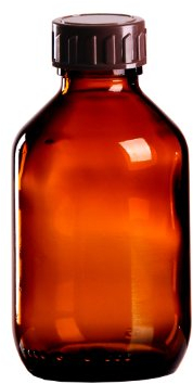 10 x Braunglasflasche 150ml / Medizinflasche inkl. Standard-Schraubverschluss braun DIN 28