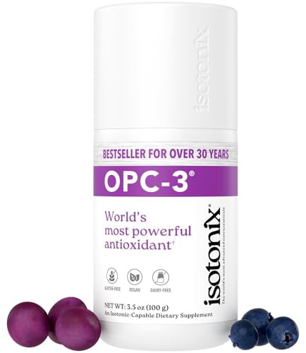 Isotonix OPC-3 Antioxidant Supplement - Pycnogenol, Grape Seed Extracts, Bilberry, Red Wine & Pine Bark Extracts - for Heart & Circulatory Support - Isotonic, Vegan, Gluten Free - 30 Servings