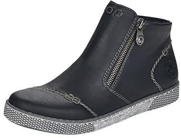 Rieker Women's L1260 Fashion Boot, Noir, 42 EU