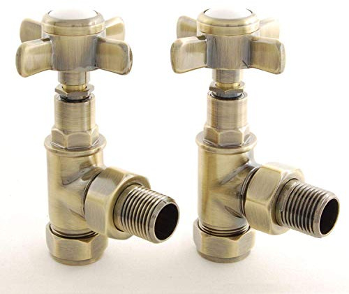 Westminster Traditional Manual Cross-Head Radiator and Towel Rail Valves (Antique Brass)