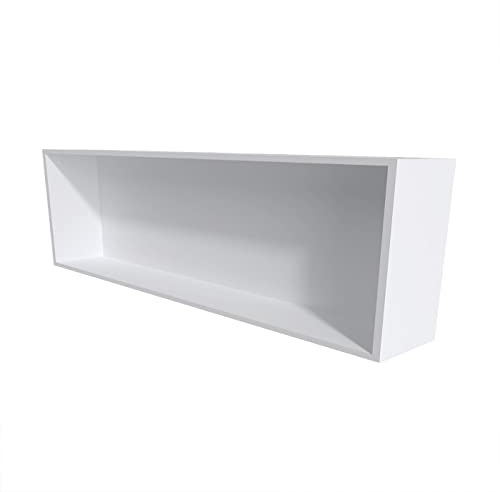 BERNSTEIN® Wandnische aus Mineralguss, Duschnische BA2513 in Weiß, Einbauwandnische Flexibel einbaubar, robustes Material, Badezimmerablage Breite 90cm