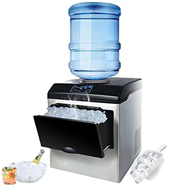 PanHuiWen Machine à glaçons Industrielle Machine a Glacons Pas Cher Machine a Glace Italienne Pro 40 kg/24 h 3 Tailles de Glaçons Cuisine Bureau