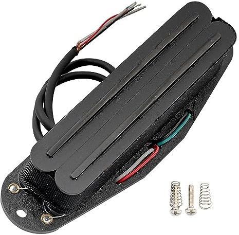 Artec SBA73 Alnico 5 Humbucker Single Coil Format Tonabnehmer 12K Schwarz | Rail Blade, für Strat Style E-Gitarre