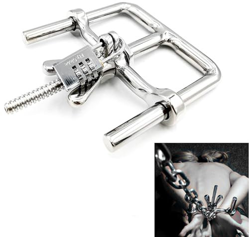 Metall Passwort Handschellen Mit Schloss Edelstahl Sex Bett Fesseln Für Frauen Fetisch Erotik SM Handschellen Bondage Spiel Handcuffs Sex Set Sklaven BDSM Spielzeug Extrem