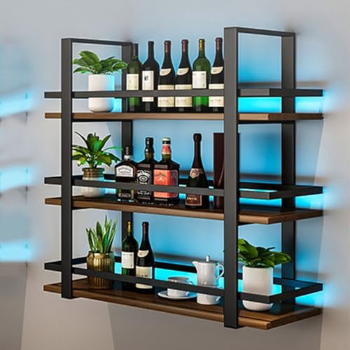 YUZDNM Portabicchieri Da Vino A Parete - Portaoggetti Da Soffitto, Piedistallo Per Piante Da Parete, Mensole Da Muro In Ferro Battuto, Portaoggetti Sospeso In Ferro Battuto (Size : 100 * 22 * 120cm)