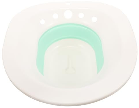 Angoily Foldable Sitz Bath Basin Home Bidet Nursing Basin for Postpartum and Care White Green Sitz Bath Tub for Toilet Use