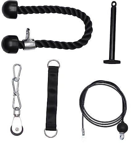 KITANDOVE Satz Armtrainer Flaschenzugsystem Trainingsgerät Fitnessgeräte Arm-trainingsset Trizeps-extensionsgerät Leicht Montierbar