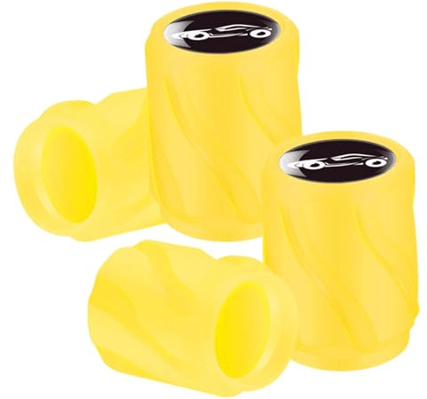 Cappucci stelo valvola per pneumatici luminosi per auto,Cappucci stelo valvola per pneumatici luminosi | Tappo a valvola 'aria a ruota automatica - Decorazione automobilistica da 4 pezzi, cappucci ste