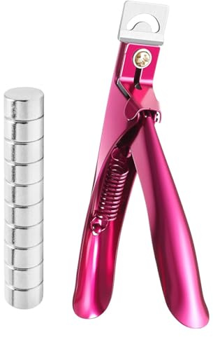 Nagelknipser Gelnägel Nail Cutter Nägel Tip Cutter Nagelschneider Flacher Nagelknipser Nail Clipper Kunstnagel Knipser Falsche Nagelknipser Gelnägel mit 10 Magnet für Acrylnägelr