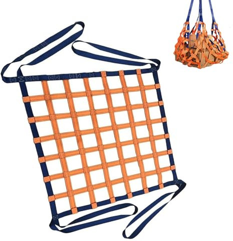PAUANI Hangendes Hebenetz - Flaches Nylonnetz, Anhängernetz, Schutznetz Garten, Cargonetz Heavy Duty, Für Treppenhebungsnetz, Frachtnetz, Anpassbar, Last 0,3-3,5 Tonnen(4 X 4M/Mesh 20cm/Load 3.5t)