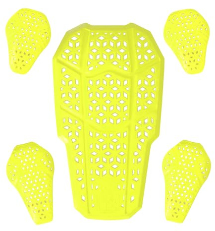 Pack de 5 Protecciones Rhomb Flex Series Nivel 2 CE + UK CA de Keep Tech Protection. KT253 x1, KT211 x2, KT212x2. (Amarillo flúor, M)