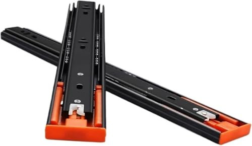 Kanduo Auszüge für Schubladen Schubladenführungen Soft Close Schubladenschiene Schiebetüren Dreiteilige Schrankmöbel Schubladenschienen Ersatz Hardware-Zubehör(Cold16 Inch-Ordinary)