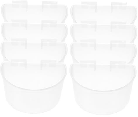WOONEKY 8stücke Teiliges Vogelfutter Und Wassernapf Für Käfige Transparente Futterbehälter Für Papageien Tauben Und Kleine Vögel Für Haustierbedarf Und Fütterungssysteme