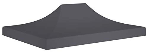 Xichuzi Techo de Carpa para Celebraciones Gris Antracita 4x3 m 270 g/m Techo Pergola, Toldo Pergola Recambio, Lona para Pergola, Toldos para Carpas, Repuestos De Carpas, Cubierta De Repuesto