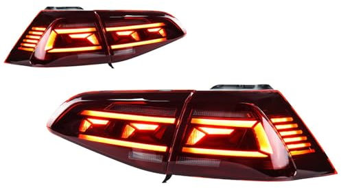 CAOXINZI Auto Heckleuchte Rücklicht Rückleuchte Baugruppe für VW Golf 7/7.5 2013-2020, LED Rückleuchten Set Linke Rechte Rücklichter Ersatz Auto Zubehör
