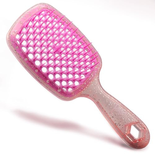 Spazzola Districante per Capelli - Donna o Bambina - Antistatica Professionale - Spazzola Effetto Seta per Capelli Lunghi dal Design Ergonomico e Leggero