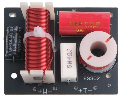 2-Wege-Audio-Frequenzweiche Frequenzteiler für Höhen und Bässe Leistung 3200 Hz Cutoff, 80 Power Handling