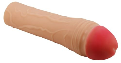 CUPIDO TOYS Prolunga Fallica + 5 cm Guaina Indossabile sul Pene 17 cm totali. Dildo Indossabile manicotto che aggiunge estensione e larghezza al pene dell'uomo. Perfetto anche per disfunzione erettile