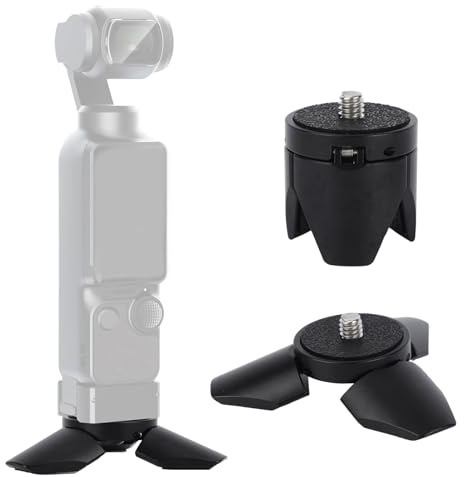 Penitue Mini Tripod for DJI OSMO Pocket 3, Multiple-Use Small Desktop Stand with 1/4'' Mounting Screw Portable Handheld Selfie Stick Film Device Accessories for Insta360 X5 X4 X3