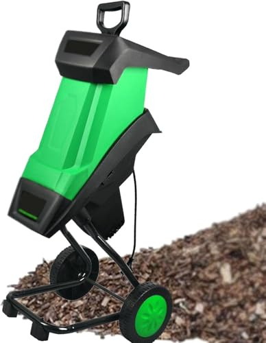 GmhXylophyte Electric Wood Chipper & Mulcher – Powerful Garden Shredder, For Branches, Leaves, Yard Waste, Compact, Quiet & Easy To Use With Collection Bag