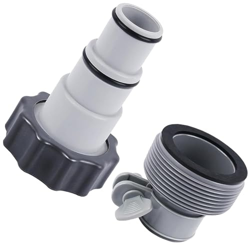 KATELUO Poolschlauch Adapter, 2 Stück Pool Schlauchadapter, Pool Adapter Schlauch, Schlauchadapter für Pumpe, für 32 mm und 38 mm Poolschlauch