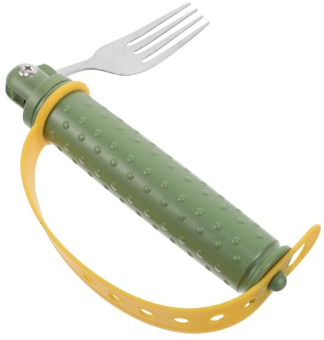 Fourchette pour Personnes Handicapées en Acier Inoxydable, Ergonomique | Design Antidérapant, Usage Polyvalent à Table, Nettoyage Facile, pour Personnes Âgées et Adultes