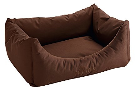 HUNTER Hundesofa GENT ANTIBAKTERIELL, In- und Outdoorgebrauch, textilveredelt, wasser- & schmutzabweisend, antibakteriell, bauschig, hoher Rand, Bezug waschbar, Farbe: braun, Farbe: L