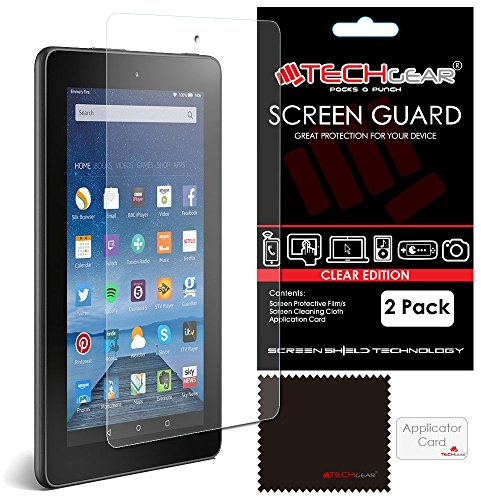TECHGEAR [2 Pack Screen Protectors for PREVIOUS GENERATION (2015-2018) Amazon Fire HD 8 Tablet - Clear Lcd Screen Protector for Fire HD 8 (5th 6th 7th 8th Generations ONLY)