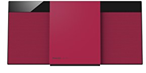 Panasonic SC-HC304EG-R Design-Stereo mit Digital DAB+ (Bluetooth, UKW, , CD, Micro- mit 20 Watt RMS) rot