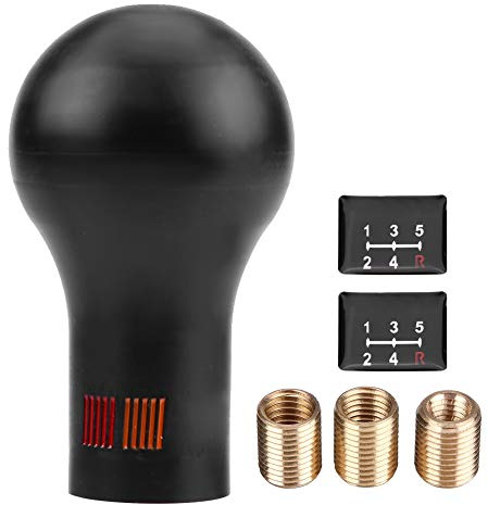 Schaltknauf für Schalthebel, Schaltknaufkopf Schalthebel Schalthebel Deckel Kopf 5 Gang Automatik Schaltknüppel für V3 / EVO(Black)