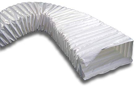 Flexibler PVC Schlauch Flexschlauch Lüftungsschlauch flach für Flachkanalsystem Serie K-6601 System 150 (220x90), Länge 3 m