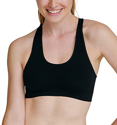 DANISH ENDURANCE Reggiseno Senza Ferretto in Fibra di bambù, Intimo Donna Morbido, Senza Cuciture, Nero, X-Large/XX-Large