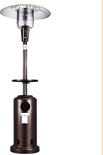 parasol chauffant Chauffe-terrasse Extérieur, Appareil De Chauffage Au Propane Au Gaz Au Sol En Acier Inoxydable Avec Roues 223 Cm / 87 Pouces De Hauteur 45000 BTU Pour Cour Commerciale
