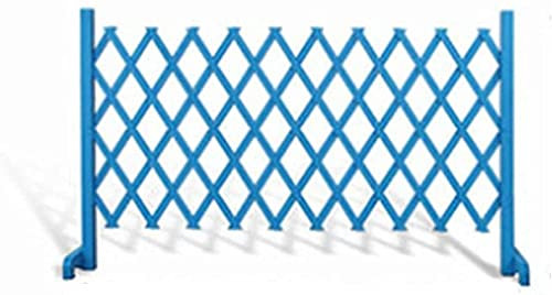 GXBCS Zaun Zierzaun Gartendekoration Kleiner Zaun im Hof Streikpostenzaun Teleskop-Holzzaun Geeignet für Gartenbalkone im Freien GXBCS629(Color:Blue;Size:80x35cm)