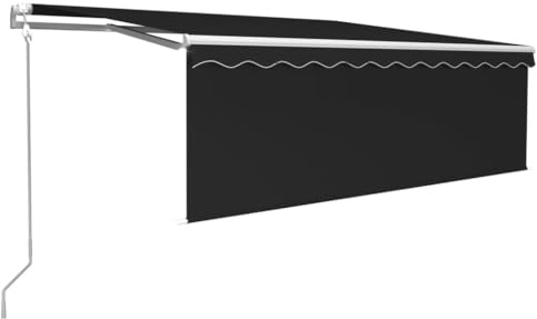 vidaXL Tenda Automatica Parasole Sensore Vento e LED 4x3m Antracite