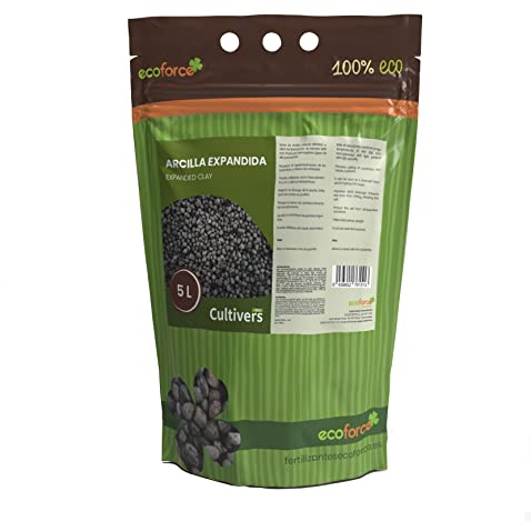 CULTIVERS Expanded Clay 5L Substrate Balls for Drainage in Pots, Gardens and Hydroponics, Prevents Waterfalling, Root Rot