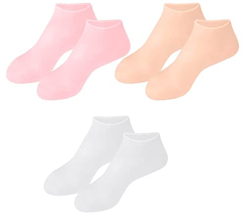 Beaupretty 3 Paia Calzini Idratanti per Piedi Secchi e Screpolati Copripiedi Idratanti per Donne e Ragazze per Esfoliazione e Idratazione Unica Lavabile e Riutilizzabile