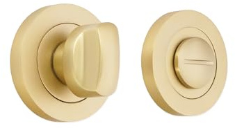 Thumb Turn & Release for Bathroom WC Doors Lock with Emergency Release in Various Finishes (Satin Brass)