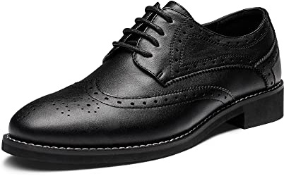 Bruno Marc Women's Classic Oxfords Lace Up Business Formal Wingtip Brogue Dress Shoes,Size 8,Bright Black,SBOX2302W