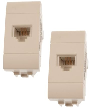 2 Pezzi Presa Telefonica RJ11, Compatibile Con Bticino Living Light (Bianco)